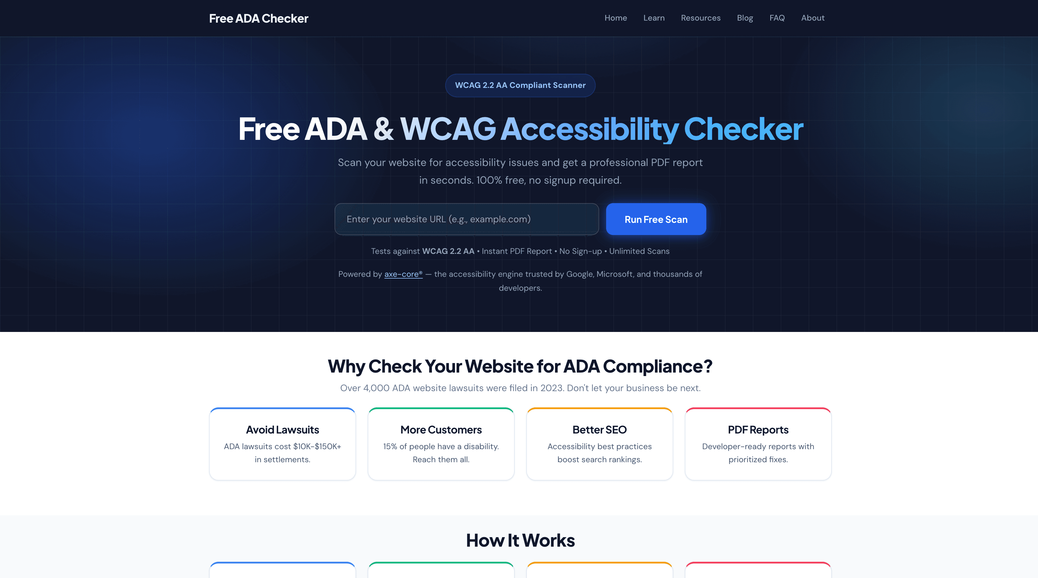 ADA Compliance Checker screenshot